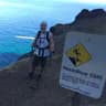 Skip Schweiss and Chip Roame lead risky, if risk-managed, hike of RIA types on famously perilous trail -- with danger striking right on schedule