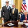 Chuck Schwab stands at Trump's side (literally) and wins President's praise for supporting policies amid tariff fallout, while Schwab's chief investment strategist raises red flags
