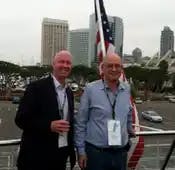 Launch No. 2: RIABiz correspondent Timothy Welsh and T3's Joel Bruckenstein set sail.