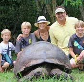 Scott Leonard (pictured with his wife Mandi and three sons) is discovering that the race does not always go to those in the fast lane.