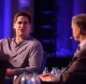 Mark Cuban [with Christopher Cox]: You don't know what it's like to fight the SEC until you walk into an arena and they're chanting 'insider trading.'