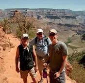 Scott MacKillop, Frank Trotter and Alex Potts on the high-risk, 18-hour rim-to-river-to-rim hike