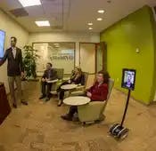 'Telepresence' robots allow an advisor to be in two places at once -- at least from the neck up.
