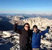 Eric Clarke and Chip Roame atop Mount Whitney